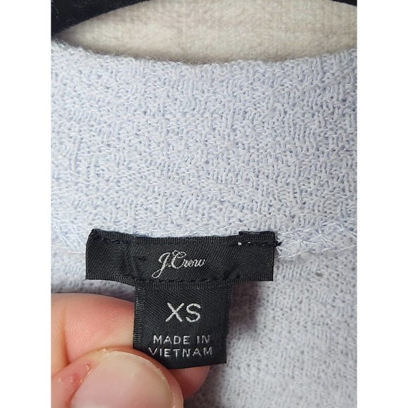 J. Crew Womens Eyelash Cross Over Knitted Sweatshirt V Neck Gray Size XS - Picture 3 of 6